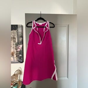 Sage Collective Pink Dress with White Trim